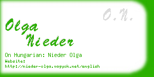 olga nieder business card